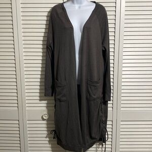 Easel Women's Charcoal Longline Cardigan